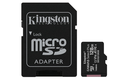 Sd Micro 128Gb Cl10 Uhs I Con Adatt 100Mb S Let 85Mb S Scrit Kingston - Visualizzazione dettagliata