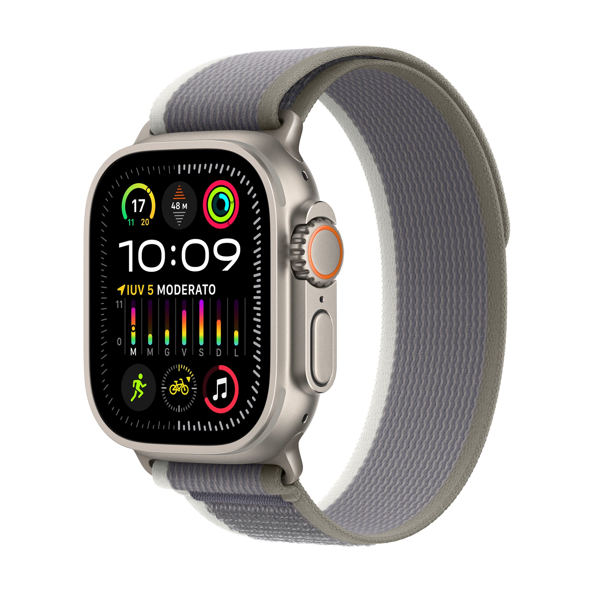Watch 49Mm Ultra 2 Cellular Titanio Verde Grigio Trail Loop M L - Visualizzazione dettagliata