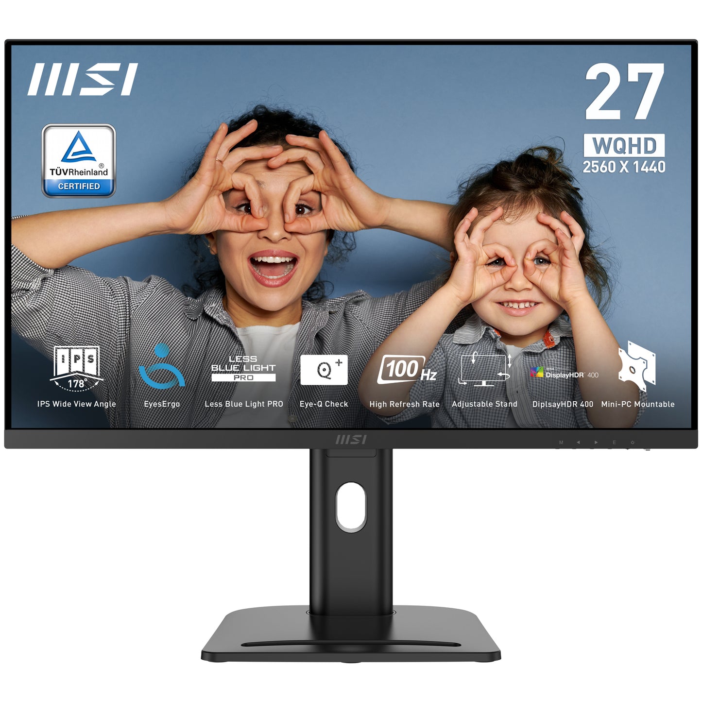 Mon 27 Ips Hdmi Dp 2K Bk Mm Pivot Msi Pro Mp273Qp E2 Black 16 9 - Visualizzazione dettagliata