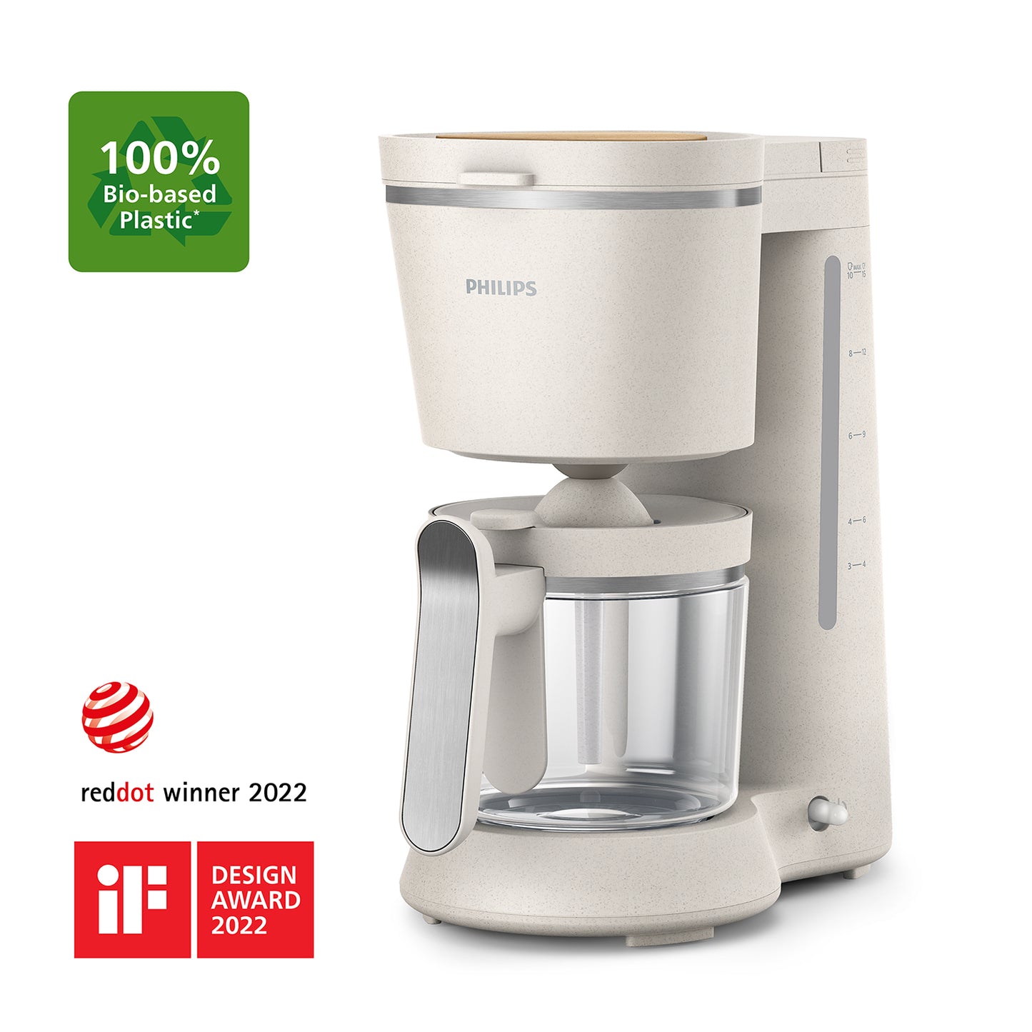 Macchina Caffe Philips Conscious Hd5120 00 1 2 Litri Vetro Americano - Visualizzazione dettagliata