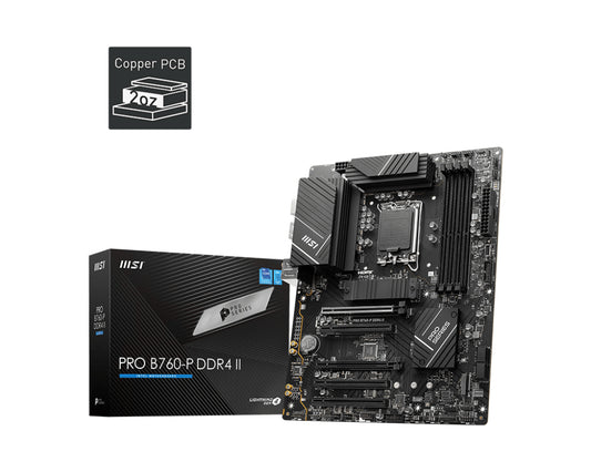 Mb Msi Pro B760 P Ddr4 1700 4D4 2M 2 4S3 U3 2 Gbl H D Atx - Visualizzazione dettagliata
