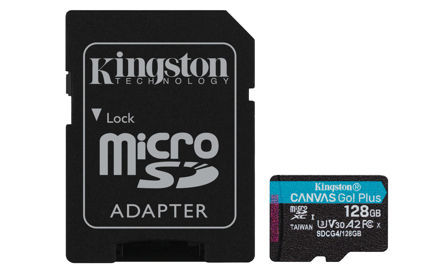 Sd Micro 128Gb Cl10 Uhs I Con Adatt 200Mb S Let 160Mb S Scrit Kingston - Visualizzazione dettagliata