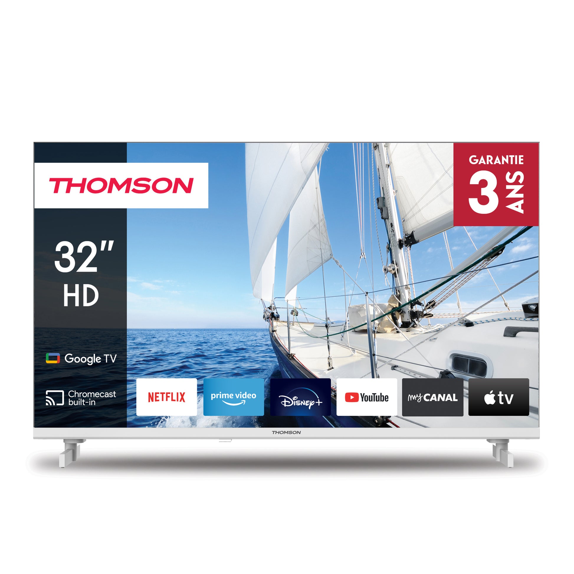 Tv 32 Thomson Hd Smart Googletv T2 C2S2 White - Visualizzazione dettagliata