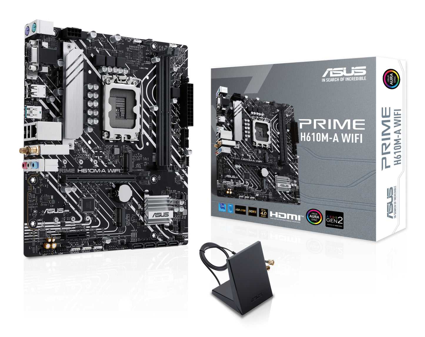 Mb Asus Prime H610M A Wifi S1700 D5 4S3 Gbl M 2 U3 2 Hdmi Vga Dp - Visualizzazione dettagliata