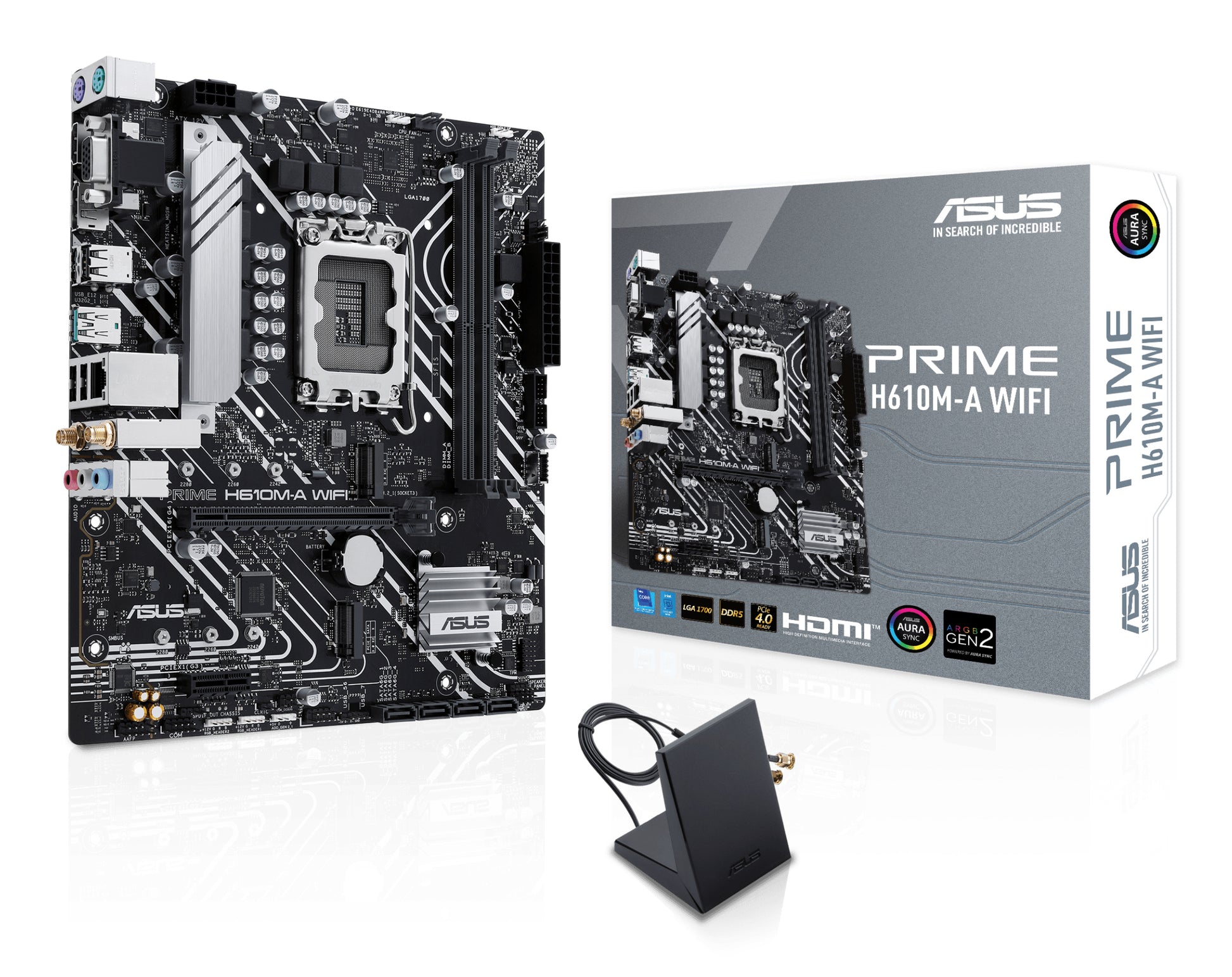Mb Asus Prime H610M A Wifi S1700 D5 4S3 Gbl M 2 U3 2 Hdmi Vga Dp - Visualizzazione dettagliata