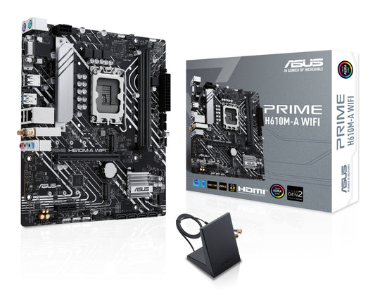 Mb Asus Prime H610M A Wifi S1700 D5 4S3 Gbl M 2 U3 2 Hdmi Vga Dp - Visualizzazione dettagliata