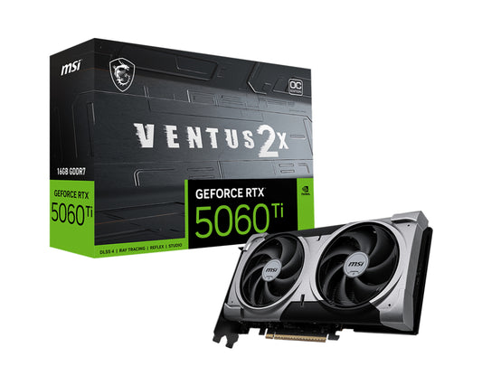 Vga Msi Rtx 5060Ti Ventus 2X Oc Pl 16Gb Gddr7 256Bit 1H 3Dp - Visualizzazione dettagliata